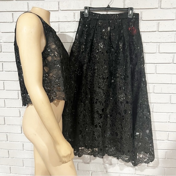 Eva Franco Sheer Embroidered Sequin Tank Top - Picture 10 of 15